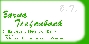 barna tiefenbach business card